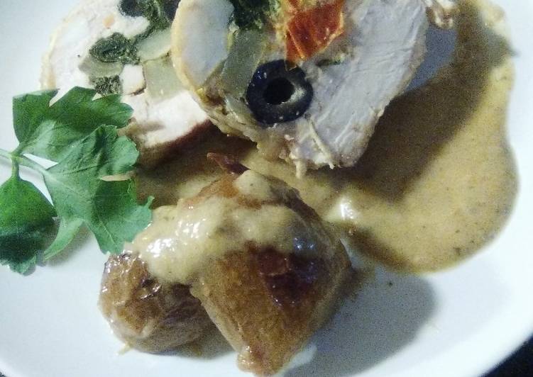 Redondo de pollo relleno