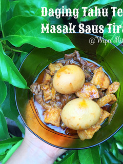 Foto resep Daging Tahu Telur Masak Saus Tiram