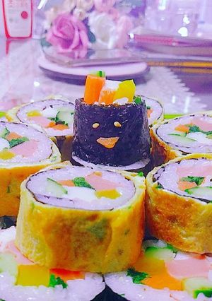 Hình của món Kimpap cuộn trứng^^.