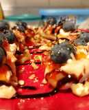 Blueberry banana split