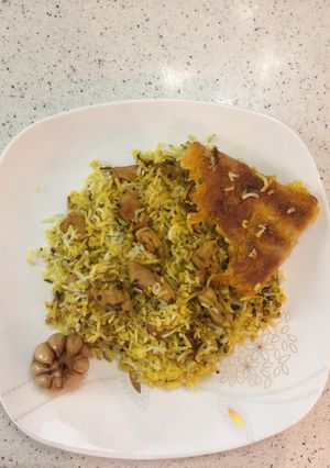 عکسی از دستور جعفري پلو با مرغ