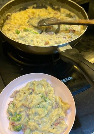 Foto resep Fusilli brocoli with creamy sauce