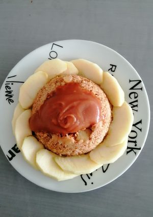 Une photo de Bowl-cake pomme caramel (gâteau minute au micro-ondes)
