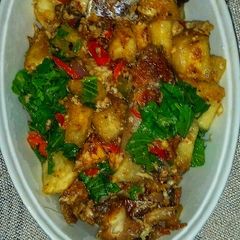 A picture of Stir fried yam.