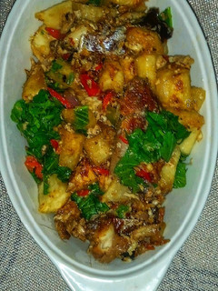 A picture of Stir fried yam.