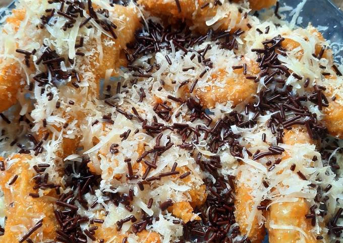 Resep bikin Pisang Goreng Crispy Sukeco (Susu keju coklat)🍌🧀🍫  gurih