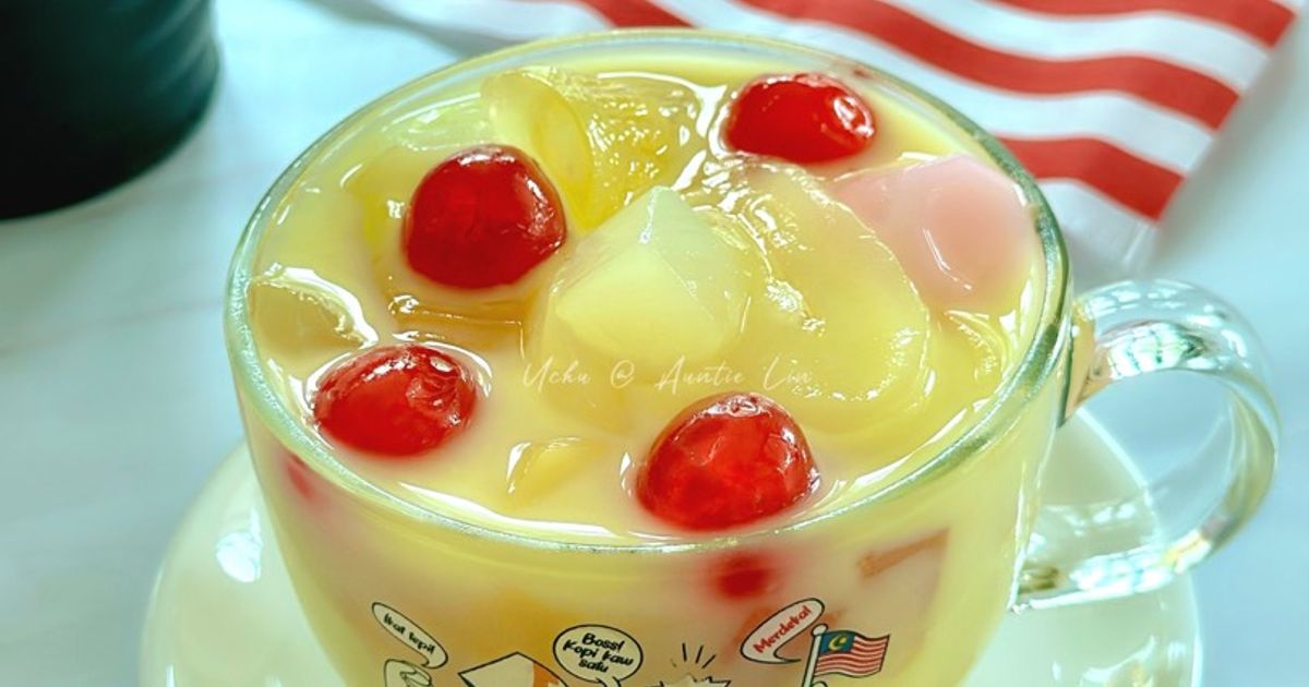 Potluck Merdeka Resipi Koktail Jelly Merdeka oleh Sesimple Loralin - Cookpad