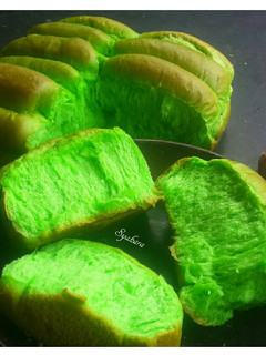 Foto resep Roti Sobek Pandan Overnight Soft Bun