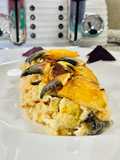 Salmón a la crema con jaiba