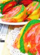 Steamed Rainbow Cake (Bolu Kukus) a la Ny. Liem