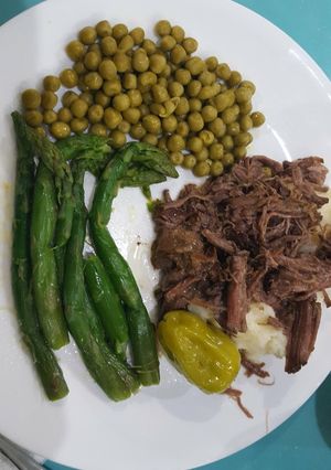 A picture of Crock Pot Mississippi Pot Roast.
