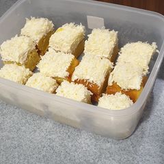 Soft cake with cheddar and swiss meringue buttercream A picture of Soft cake with cheddar and swiss meringue buttercream.