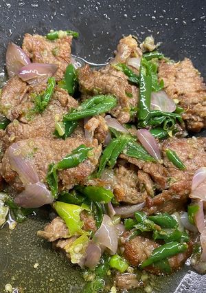 Foto resep Daging batokok cabe hijau