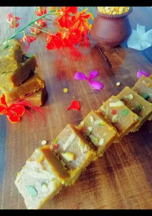 A picture of Corn Burfi.