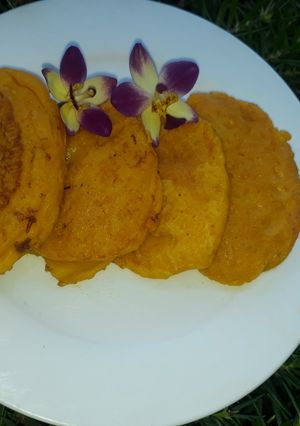 Hình của món Pancake bí đỏ.