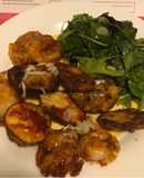 Gamberi fritti e patate alla newyorkese