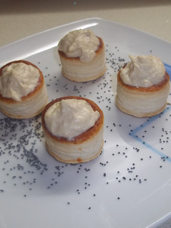Una foto de Volovanes de hummus