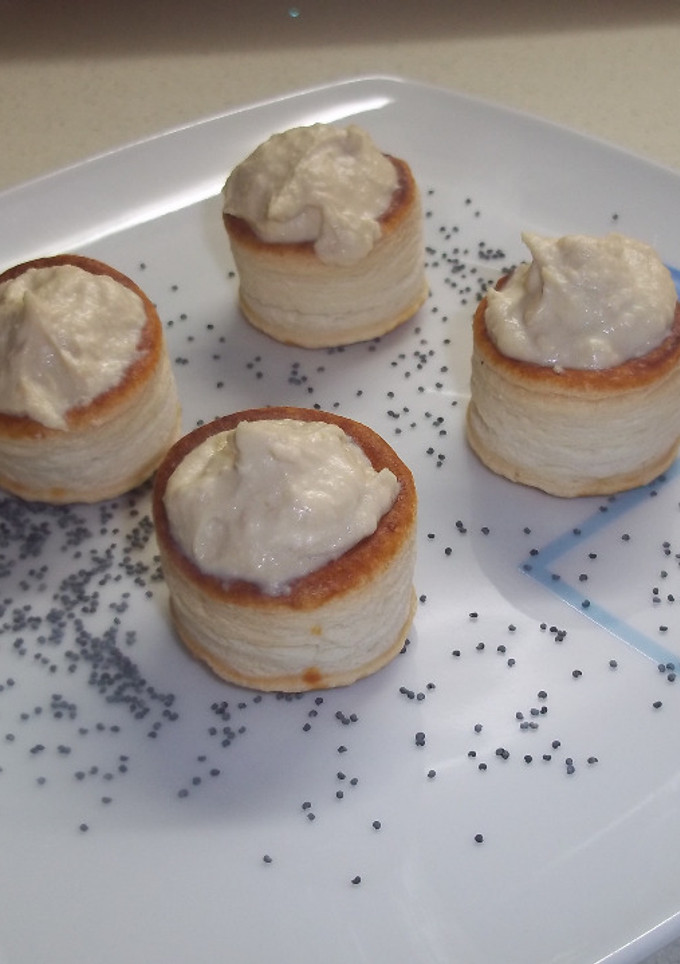 Una foto de Volovanes de hummus