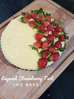 Foto resep 305. Layered Strawberry Tart (no bake)
