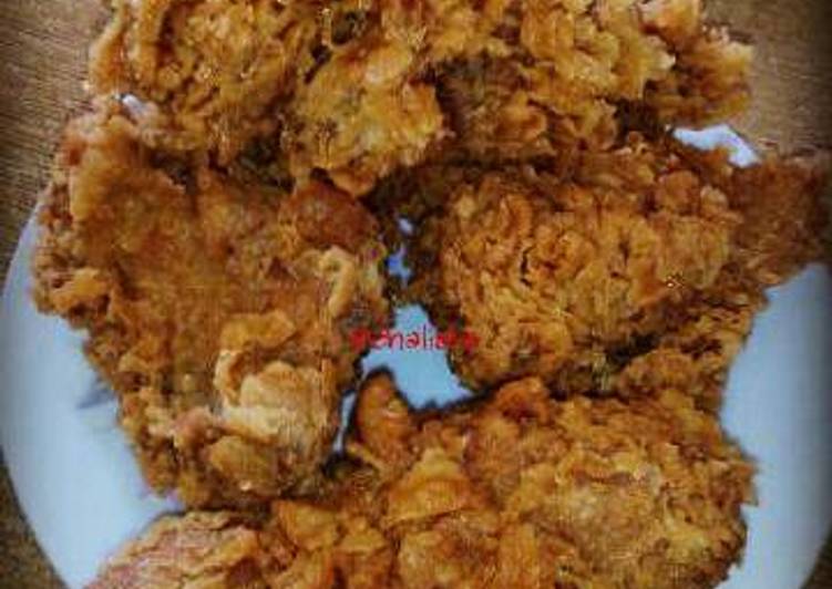 Cara Gampang Menyiapkan Ayam krispi / ayam kentucky renyah ala bunda chalista, Enak Banget