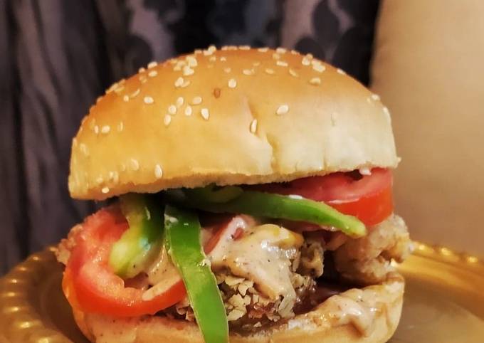 Easiest Way to Make Homemade Crispy Chicken Burger