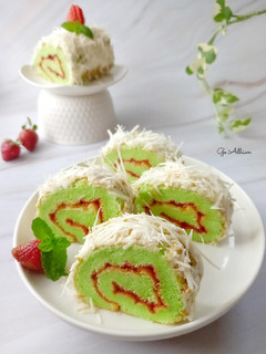 Foto resep Pandan Chiffon Roll Tepung Ketan