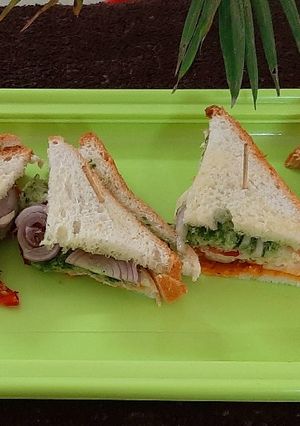 A picture of Rainbow sandwich.