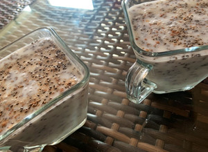 Una foto de Pudin de chía con leche de coco