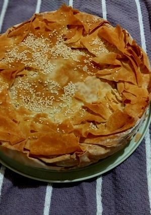 Φωτογραφία της συνταγής Πατατόπιτα με μπέικον και πιπεριές