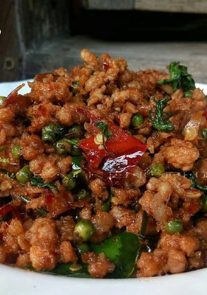 รูปของ ผัดเผ็ดหมูสับพริกไทยอ่อน