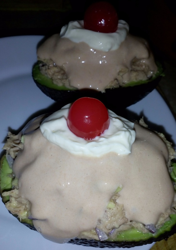 Una foto de Aguacates rellenos a la Canaria