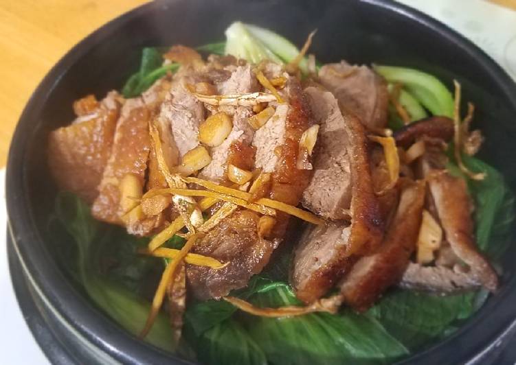 Easiest Way to Prepare Favorite Teriyaki crispy duck over stonepot rice 脆皮鸭煲仔饭