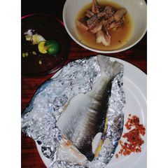 Low Carb Steamed Bangus with Sardines in Natural oil by Aicee A picture of Low Carb Steamed Bangus with Sardines in Natural oil by Aicee.