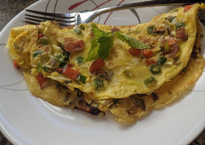Steps to Prepare Perfect Vegetable OMLETTE