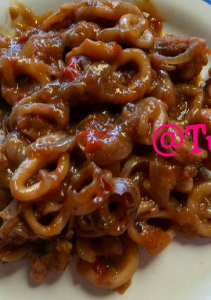 Foto resep Cumi saus padang