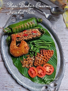 Foto resep Nasi bakar Oncom Sambal Teri