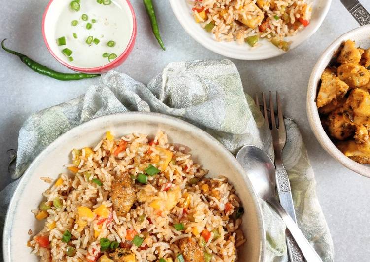 Recipe of Delicious Chicken Tikka fried rice