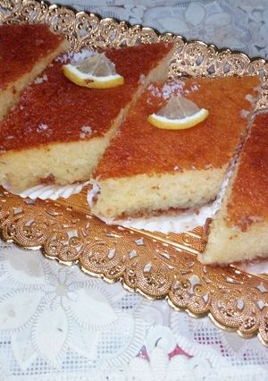 صورة لوصفة بسبوسة بذوق جوز الهند والليمون