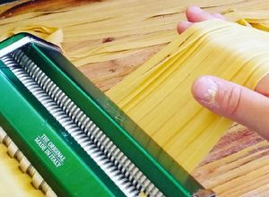 Una foto de Fetuccini al huevo caseros