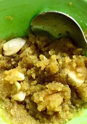 A picture of Moong daal halwa.