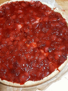 Una foto de Cheesecake de fresa