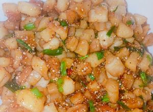 Hình của món Kho quẹt (Tóp mỡ).