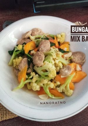 Foto resep Kembang Kol Mix Bakso