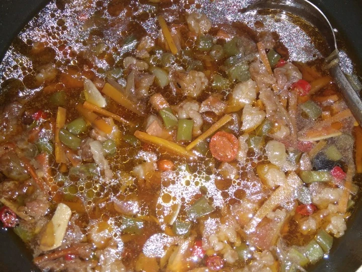 Cara Mudah Menyiapkan Resep Asem asem tetelan sapi Anti Ribet, Lezat