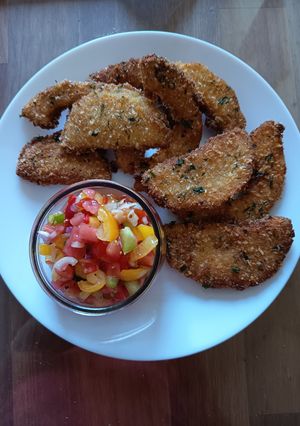 Tök gremoládás panírban recept fotója