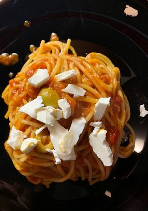 Arrabbiata spagetti recept fotója