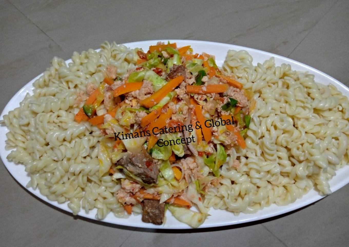Pasta(Macaroni) with cabbage soup