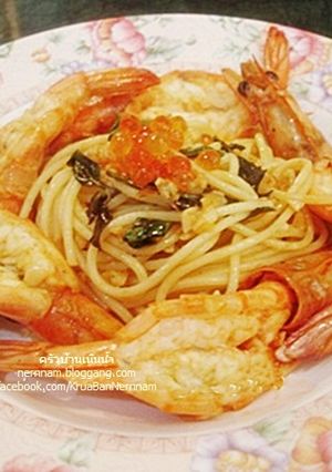 รูปของ สปาเก็ตตี้กุ้งเนยกระเทียม