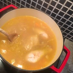A picture of Chicken, Ginger & Turmeric Soup.