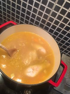 A picture of Chicken, Ginger & Turmeric Soup.